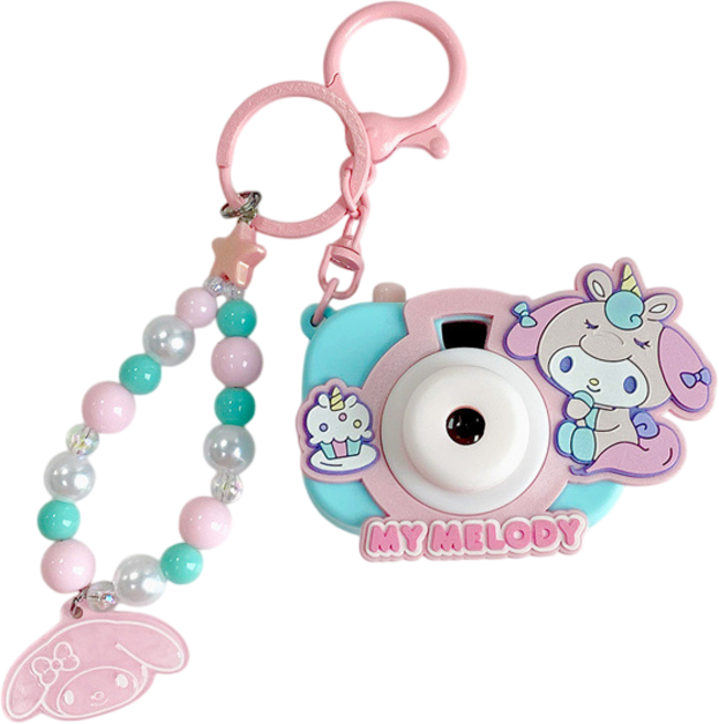 산리오 정품 유니콘 빔카메라 키링 열쇠고리