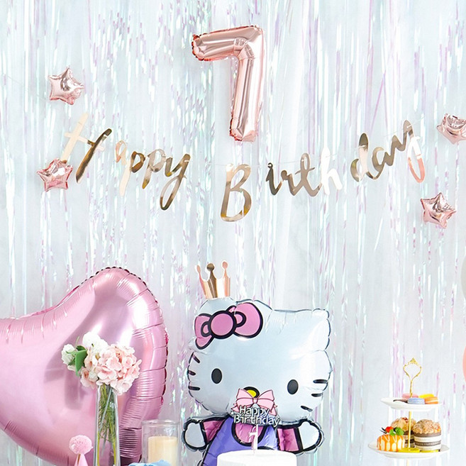 (3color) 생일 필기체 가랜드 캘리그라피 가랜드, 골드