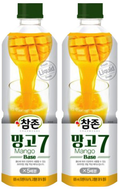 참존 망고7 원액 (PET) 주스 베이스 농축액, 2개, 835ml