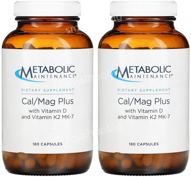 메타볼릭 칼슘 마그네슘 비타민 D3 k2 mk7 180캡슐 2병 메나퀴논 calcium, 180정, 2개 - 쿠팡