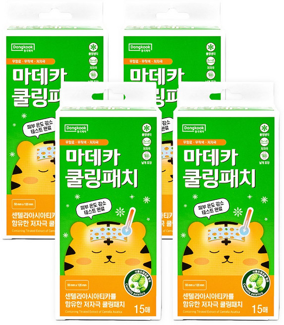 동국제약 마데카 쿨링시트, 15개입, 4개
