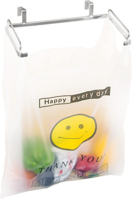 원기화 304 스테인리스 스틸 주방 문걸이 쓰레기봉투 선반, 1개