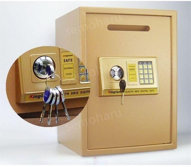 은행 디지털대형금고 가정용 자물쇠 화폐 암호 사무용 금전함, 5. Rich Gold 상단 동전