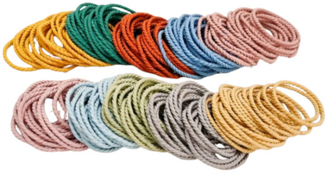 NOV- 물결 머리끈 40개 대용량 헤어 머리 밴드 고무줄 헤어끈