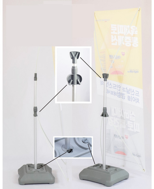 伸縮注水X型展示架 單面展示 可調高度 穩固底座, 1個, X型單面展示架(11kg)