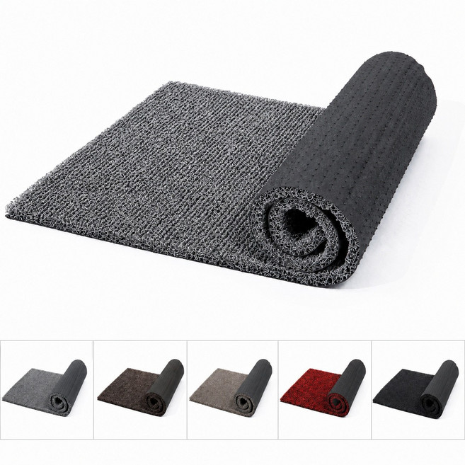 타이탄 코일매트 현관 출입구 업소용 미끄럼방지 발매트 두께15mm 130x150cm, 그레이 투톤, 1개