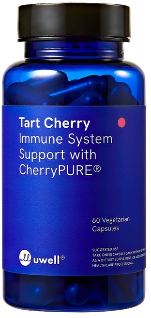 유웰 타트체리 Tart Cherry Immune System Support with CherryPURE 60 베지캡슐, 1개, 60정