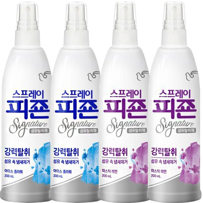 피죤 스프레이 200ml ( 아이스플라워 2개 + 미스틱레인 2개 )