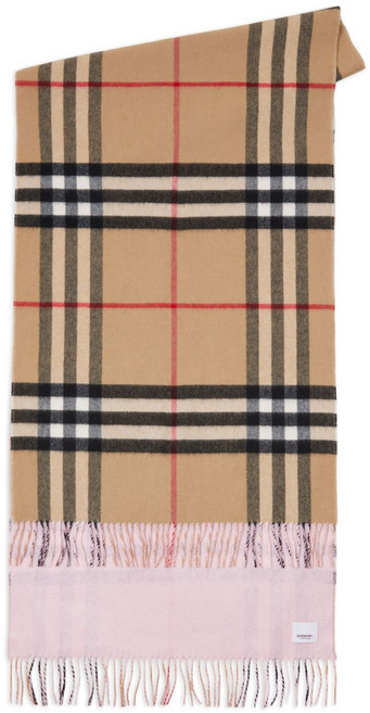 버버리 리버서블 체크 캐시미어 스카프