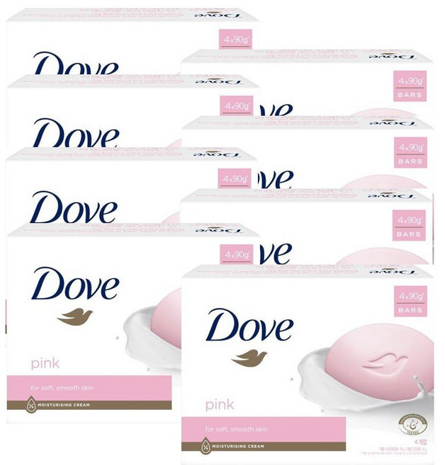 도브 뷰티 바 핑크 비누 90g, 8개입