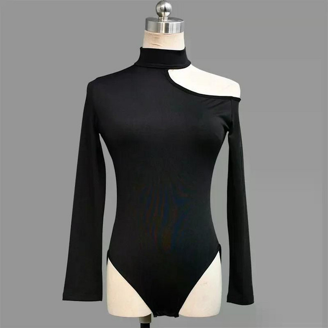 새로운 성인 여성 라틴 탑 긴팔 티셔츠 무대 경쟁 댄스웨어 섹시한 볼룸 삼바 댄스 연습 의상