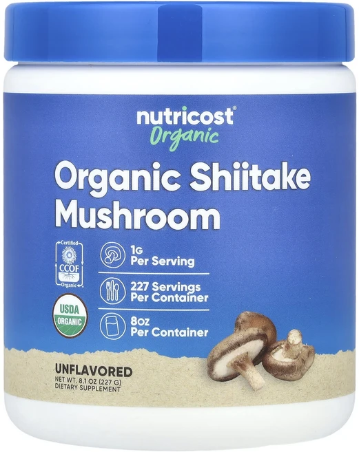 Nutricost 유기농 표고버섯 분말 무맛 227g(8oz), Nutricost유기농표고버섯분말무맛227g8oz, 227g, 1개 - 쿠팡
