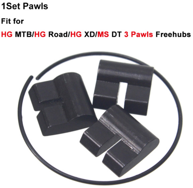 자전거 프리 허브 3 폴 드라이버 MTB 도로 부품 DT370 1800/1900 바퀴 8-12 속도 HG/MS/XD 카세트 코어, 04 1 Set Pawls, 1개