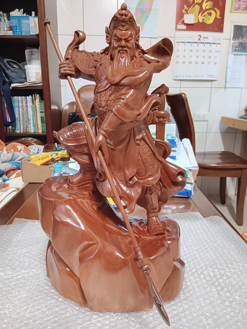 木雕關聖帝君武財神像 擺件, 1