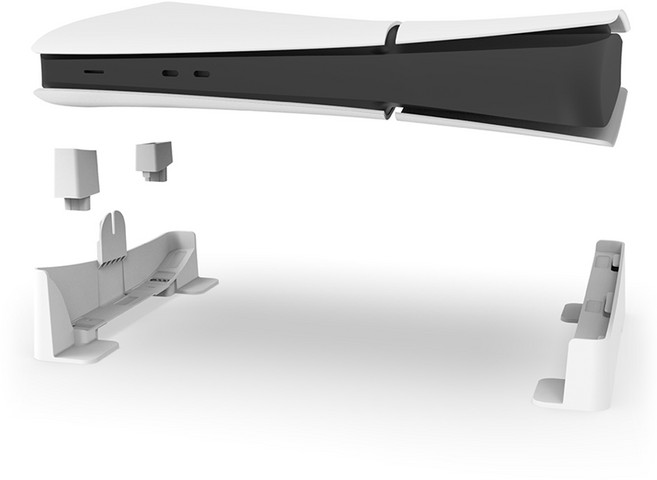 플스5슬림 거치대 스탠드 액세서리 피지테크, 화이트 (P5S06), 1개