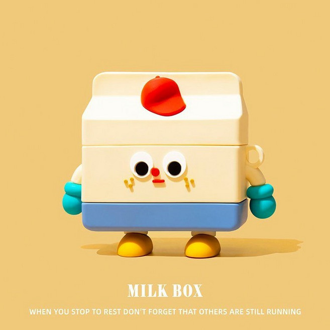 레드미 버즈6 프로 케이스 키위 키링 실리콘 커버, Xiaomi Buds 5 Pro, 32 우유상자+파란링 실리콘 후크