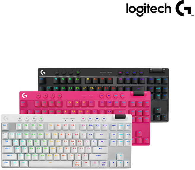 로지텍 PRO X TKL LIGHTSPEED 무선 게이밍 리니어 키보드, 화이트, PRO X TKL 화이트 택타일 갈축, 갈축