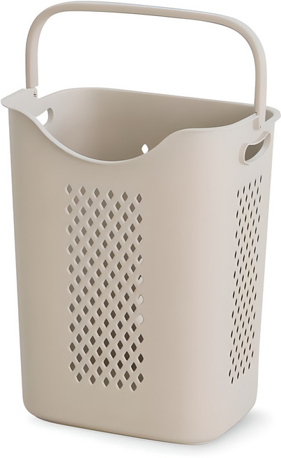 네이쳐리빙 대용량 VER 손잡이가 편리한 빨래바구니, 베이지