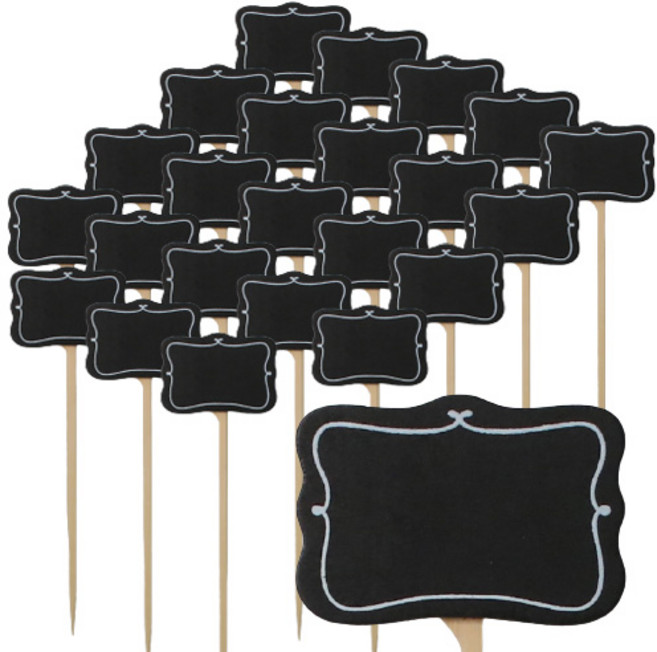 로맨틱노벰버 식물이름표 화분픽, 화분이름표 화분픽 구름 보드(소) 24개입