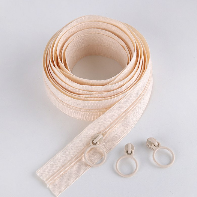 3호 링고리슬라이더(3p) 3호 (270cm)나일론 코일지퍼, 1개, 아이보리