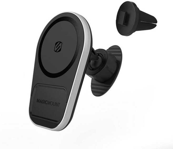 Scosche MPQ5DV-XTSP MagicMount Pro Charge5 15W 무선 충전 MagSafe 자동차 마운트 대시보드/통풍구용 마그네틱 폰 홀더 아이폰 16/, 대시 / 벤트