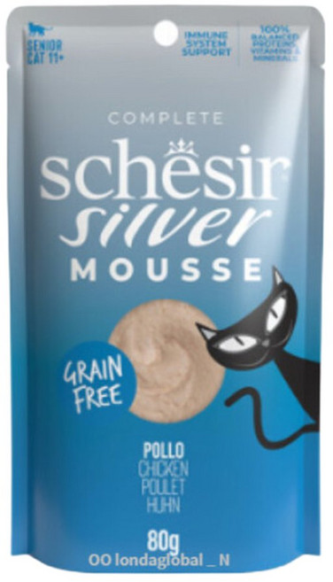 쉐지애 고양이 주식 파우치 실버무스 80g 12팩, 12개