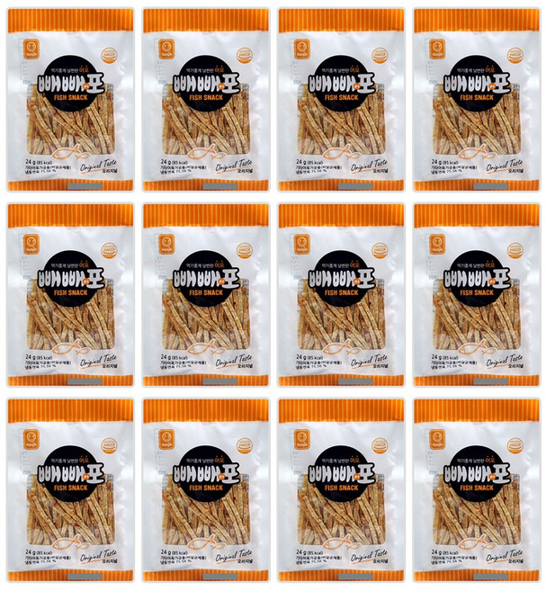 한진 빼빼어포 오리지널, 24g, 12개