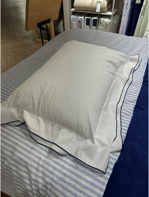 모던하우스 야탑점 라피니라) 60수 고밀도 바이오워싱 이중프릴 베개커버 네이비 50x70 / CV0324121