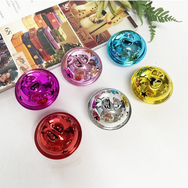 헤세드 (12p) 40mm 샤이닝 유광 컬러방울 딸랑이 방울 (방울소리 안큼), 1세트, 6컬러전부포함