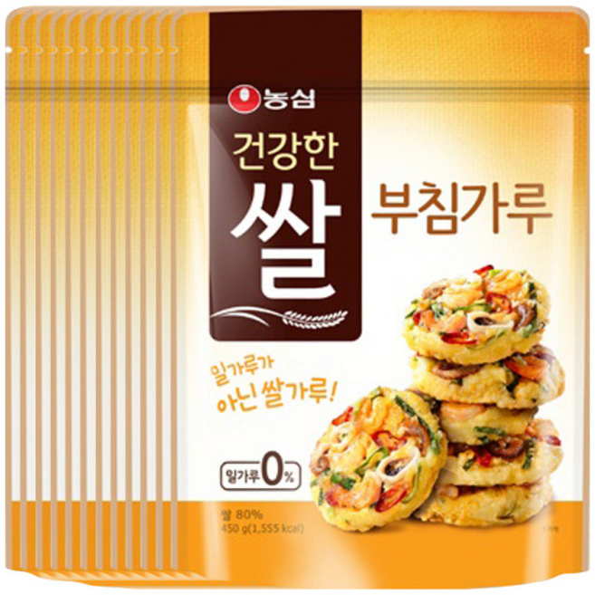 농심 건강한 쌀 부침가루 (), 12개, 450g