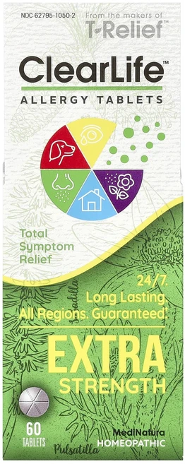 MediNatura ClearLife 알레르기 정제 엑스트라 스트렝스 60정, MediNaturaClearLife알레르기정제엑스트라스, 1개 - 쿠팡