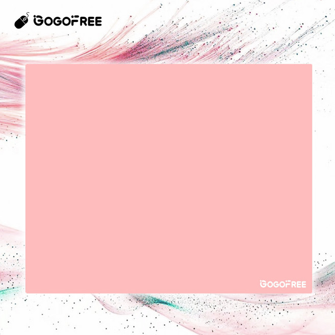 GOGOFREE 강화유리 마우스패드 게이밍 마우스 패드 XL, 1개, 핑크 40*50