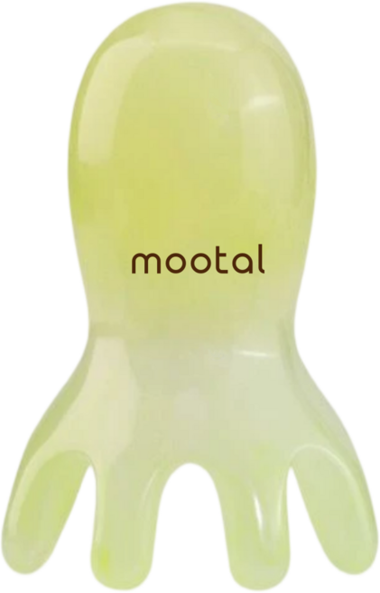 무탈 두피괄사 머리 지압 마사지기 문어, 레몬, 1개