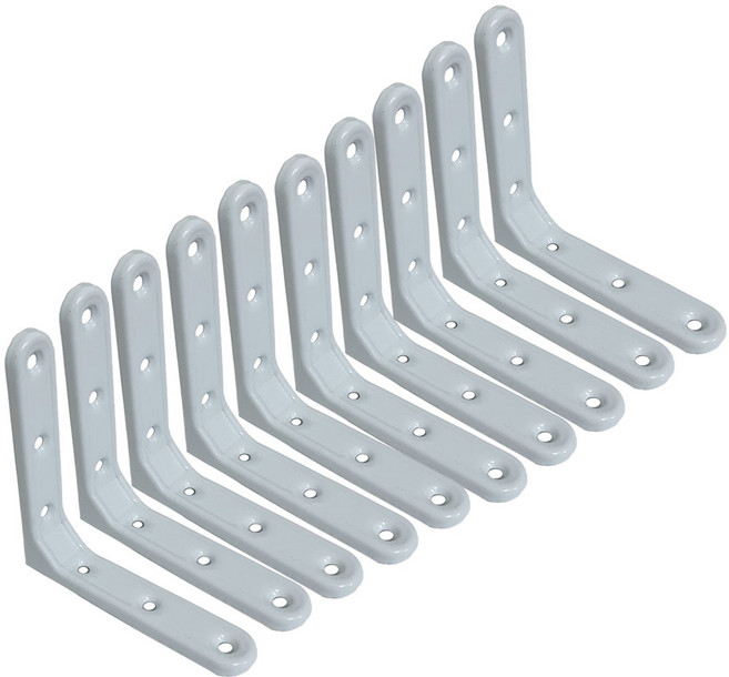 리폼플러스 ㄱ자 선반받침대 10P 까치발 꺽쇠, 대(100x100mm) 화이트, 10개