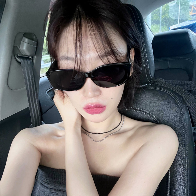 오버사이즈 선글라스 사각 프레임 광대커버 뿔테 SG66 W