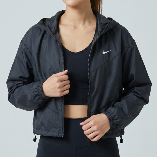 나이키 여성 바람막이 러닝 루즈 우븐 후드 자켓