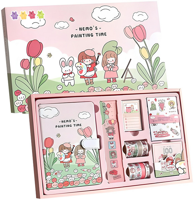 하영이네 소꿉놀이 다이어리 꾸미기 7종 세트, 핑크세트, 1세트