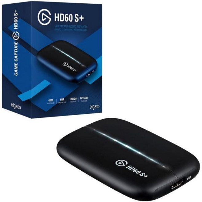엘가토 USB HD60 S+ 외부 캡처 카드 PS5 PS4/프로 Xbox 시리즈 X/S 원 저지연 1080p/60fps HDR10/4K60 라이브 방송 녹화용 OBS 연동 PC, 엘가토 USB HD60 S+ 외부 캡처 카드 PS5 P