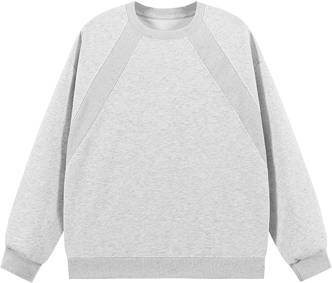 봄가을 남성 루즈핏 배색 디자인 솔리드 라운드넥 긴팔 맨투맨