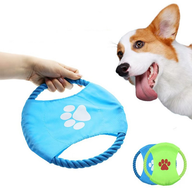 프리스비 인터랙티브 실외 던지기 장난감 물어뜯기 장난감, 1개, 파랑