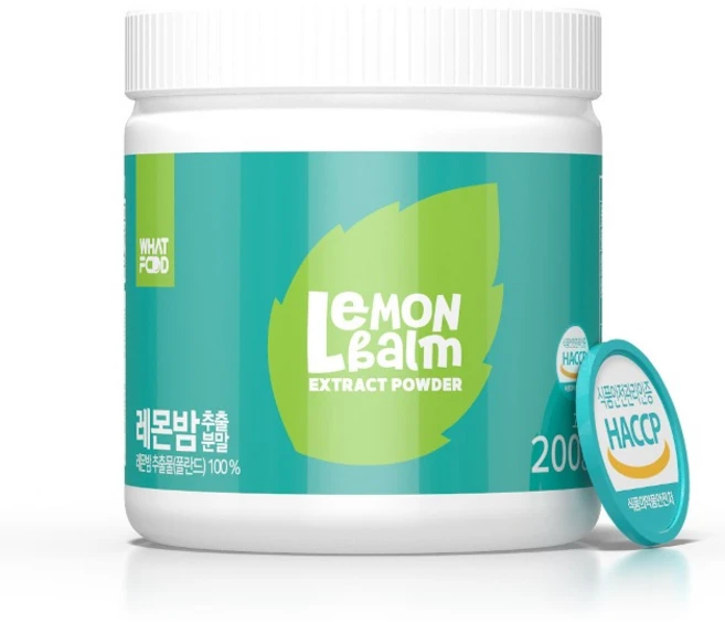 왓푸드 레몬밤 추출 분말 200g 300g (폴란드) - 20배 원물, 200g 본품, 1개 - 쿠팡