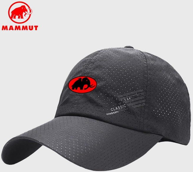 MAMMUT 마무트 매머드 속건 모자 남자 얇은 통기 아웃도어 스포츠 캡