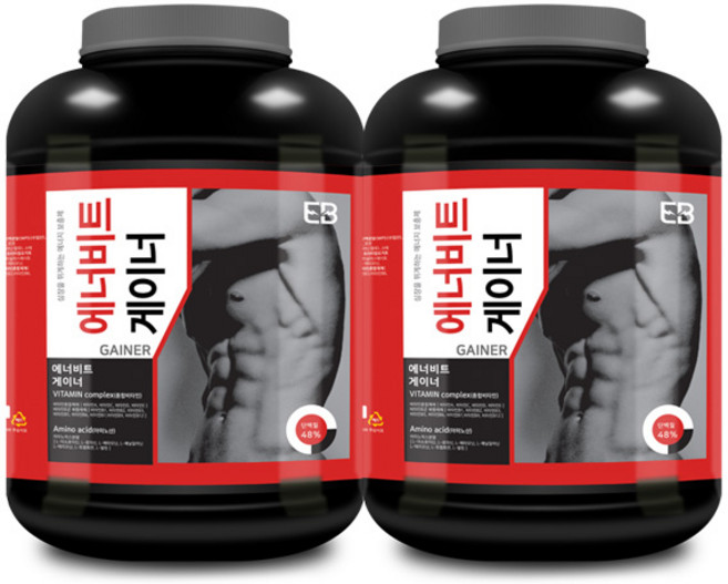 웨이테크 에너비트 게이너 WPC 복합형 벌크업 프로틴보충제, 4kg, 2개