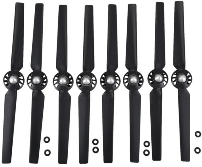 드론 날개 Yuneec Q500 Typhoon 4K 카메라 퀵 릴리스 셀프 잠금 소품 교체 예비 8 개, 1.Black, 1개