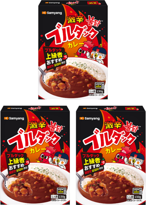 삼양 불닭 카레 완전 매운맛 150g, 3개