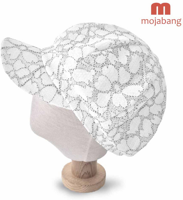 와이앤와이 플라워 자수레이스 팔각모자 화사한 봄여름 빵모자 화가모자