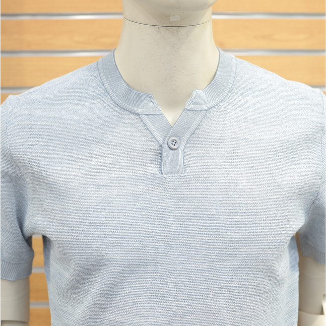 [INDIAN] 투톤 헌리넥 여름니트 MIE BR5M2411