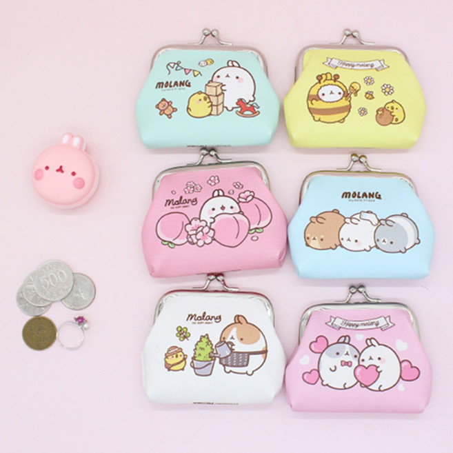 몰랑 똑딱이 동전지갑, 핑크(랜덤)