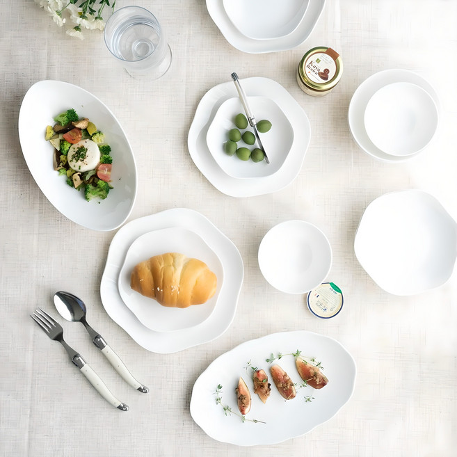 한국도자기 화이트블룸 다온 4인 식기, 22p, 화이트, 1세트