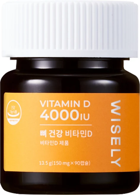 와이즐리 뼈 건강 비타민D3 4000IU, 1개, 90정 - 쿠팡